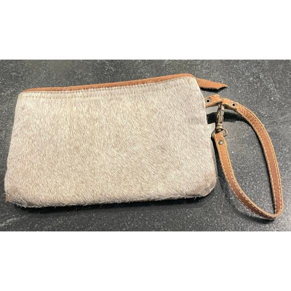 Myra Bag Upcycled 9X6 clutch purse hair on hide Western Boho